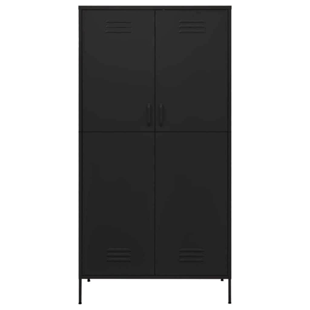 Wardrobe Black 35.4x19.7x70.9 Steel