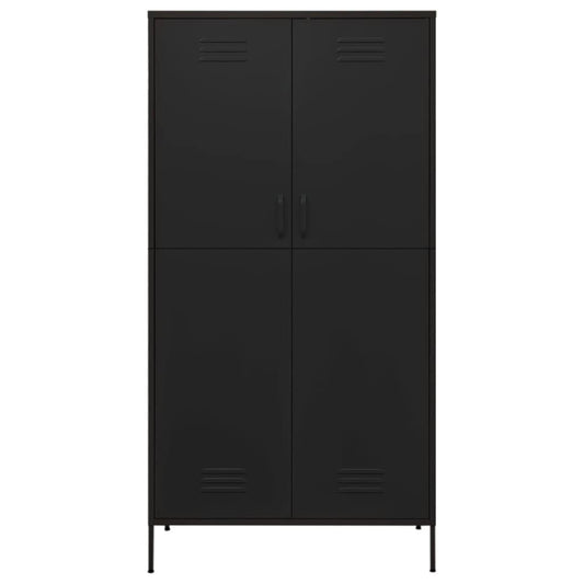 Wardrobe Black 35.4x19.7x70.9 Steel