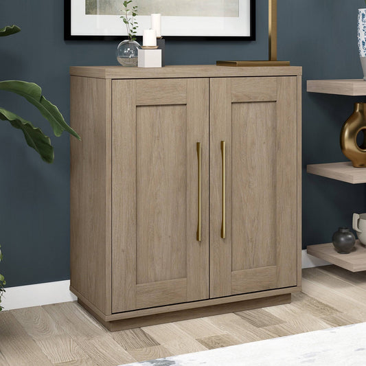 Tillman 28 Wide Rectangular Accent Cabinet In Antiqued Gray Oak