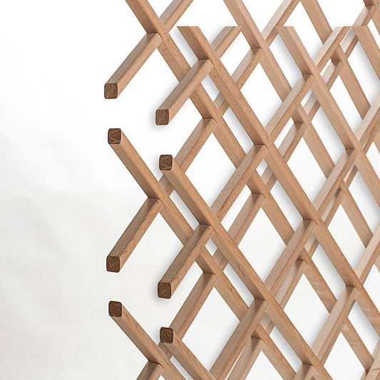 28-Bottle Trimmable Wine Rack Lattice Panel Inserts In Unfinished Solid North American Hard Maple