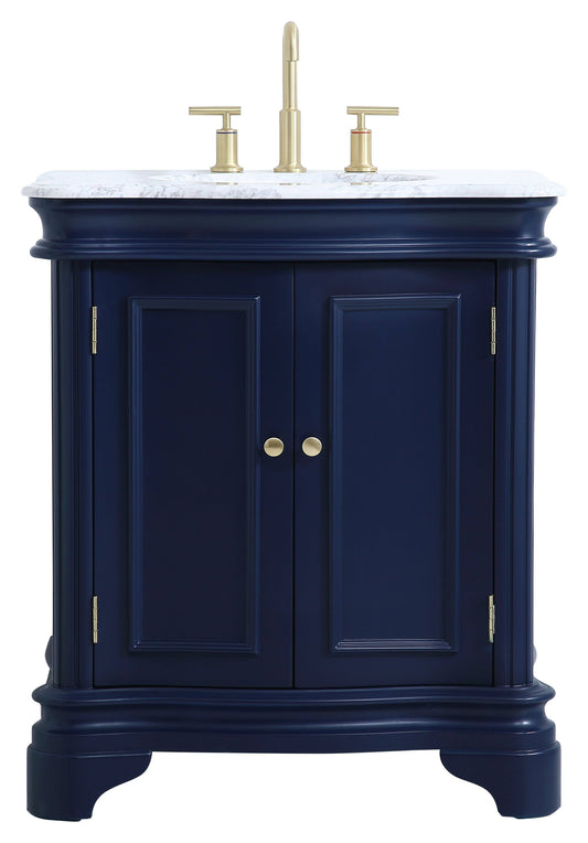 30 In. Single Bathroom Vanity Set In Blue Vf52030bl