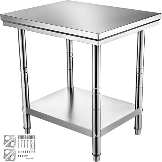 24 X 24 Commercial Stainless Steel Work Table Bench Prep Kitchen Restaurant