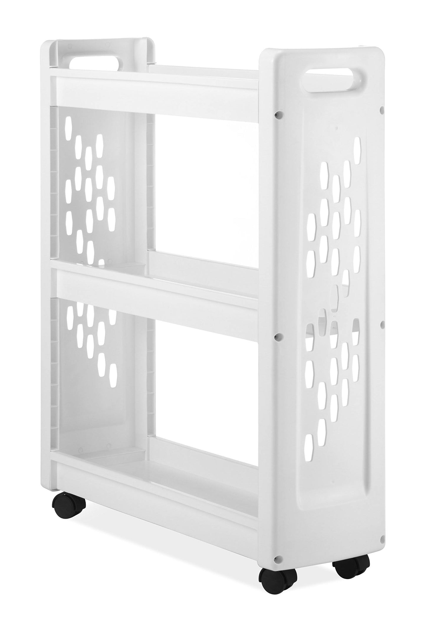 3-Tier Slim Laundry Cart, White