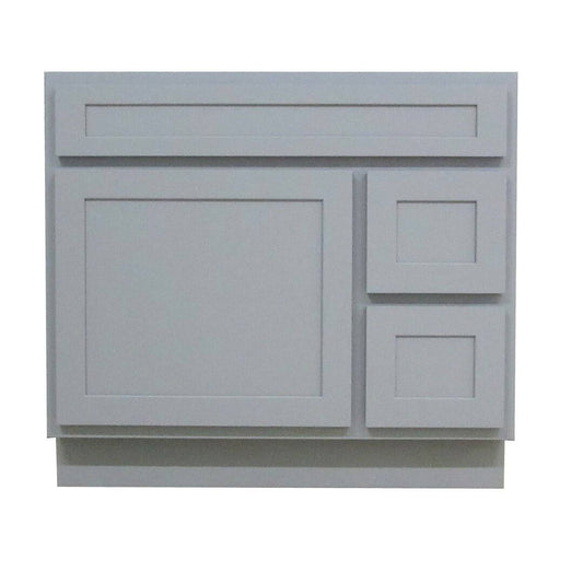 36 Bathroom Vanity Cabinet With Two Drawers Sea Green